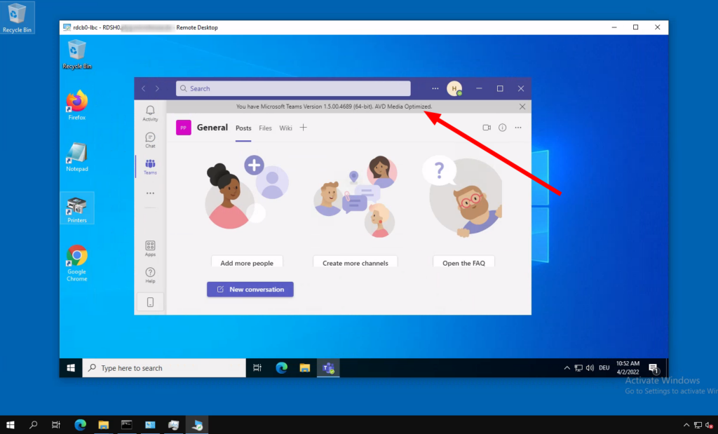 Microsoft Teams AV Media Optimization for native onprem Remote Desktop environment